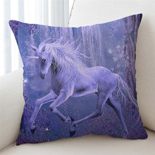 Load image into Gallery viewer, 3D Purplish Unicorn Cushion Cover - Beddingify
