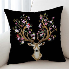 Load image into Gallery viewer, Antlers Of Life Black Cushion Cover - Beddingify
