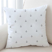 Load image into Gallery viewer, Anchor Patterns White Cushion Cover - Beddingify
