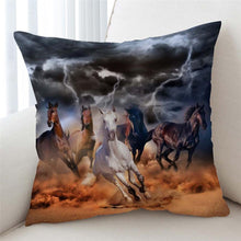Load image into Gallery viewer, 3D Thunder Horses Cushion Cover - Beddingify
