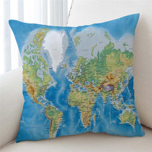 Load image into Gallery viewer, World Map Cushion Cover - Beddingify

