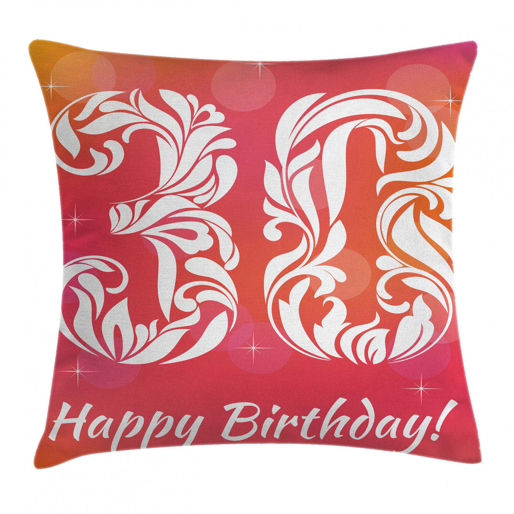 30 Years Birthday Art Printed Cushion Cover