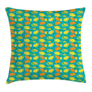 Funky Color Citrus Cartoon Pattern Printed Cushion Cover