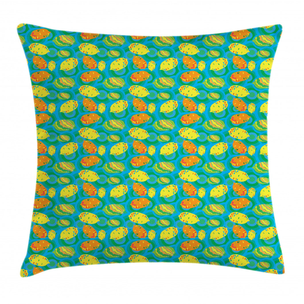 Funky Color Citrus Cartoon Pattern Printed Cushion Cover