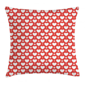 Key Of The Heart Pattern Printed Cushion Cover