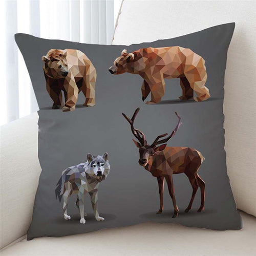 3D Geometric Animals Cushion Cover - Beddingify